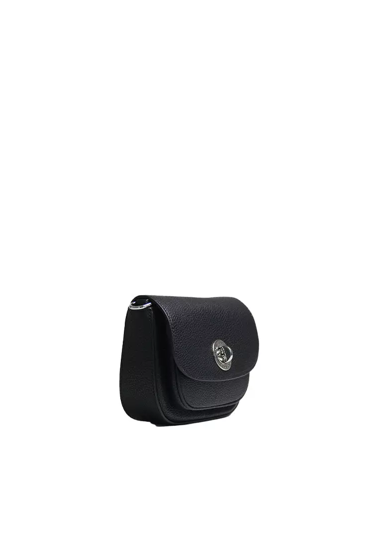 Marc Jacobs Turnlock Logo Mini Crossbody Bag In Black 4R3HMS002H02