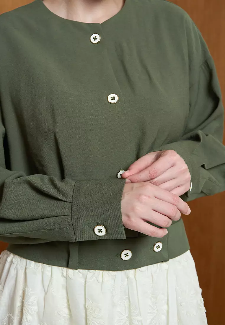 Kami Kaia Plain Top Dark Green