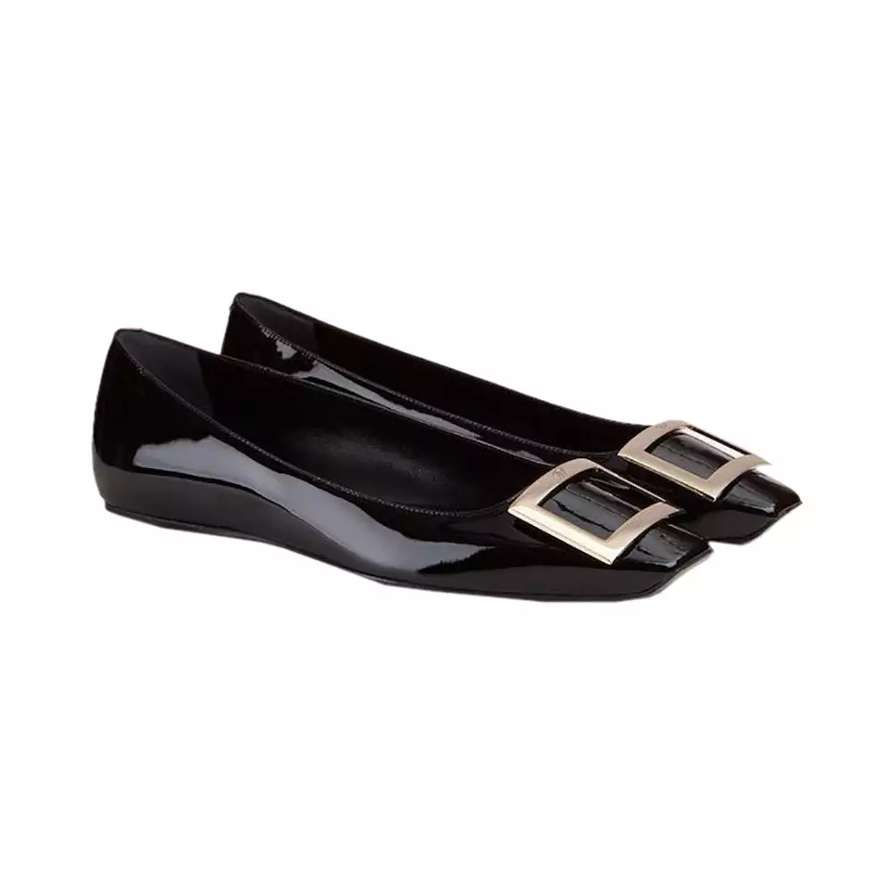 ROGER VIVIER 25S TROMPETTE BALLERINAS 25MM IN IVORY CALFSKIN