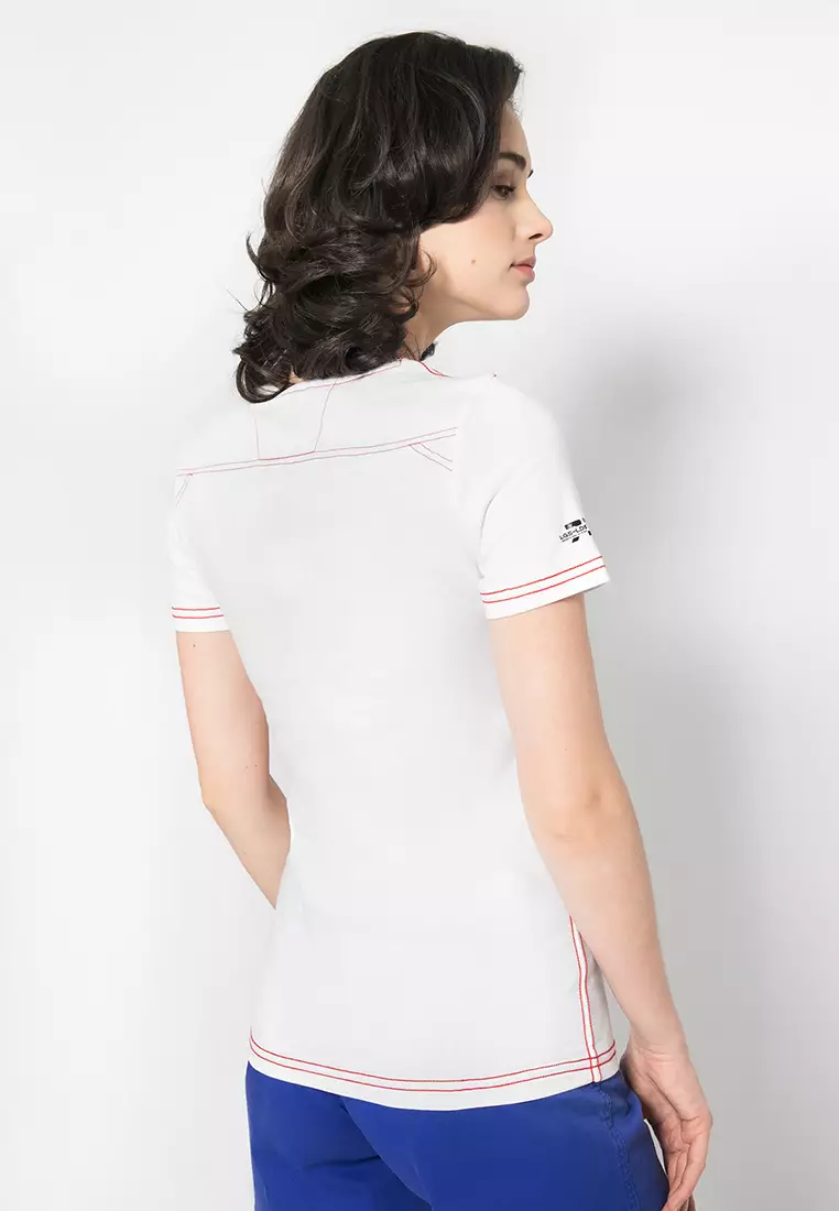 LGS - Kaos Wanita Sablon Gambar Warna Putih LTS.555.T823M.019.C