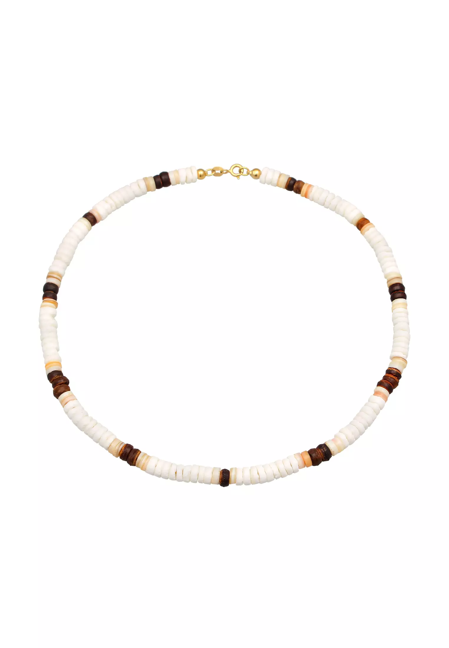 Necklace Shell Coconut Beads Gold Plated