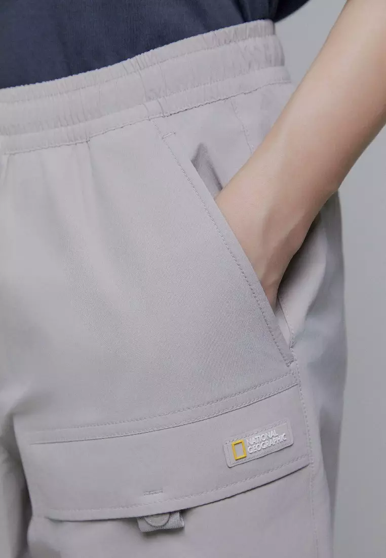 男女同款ADELIE輕便梭織彈性工裝短褲