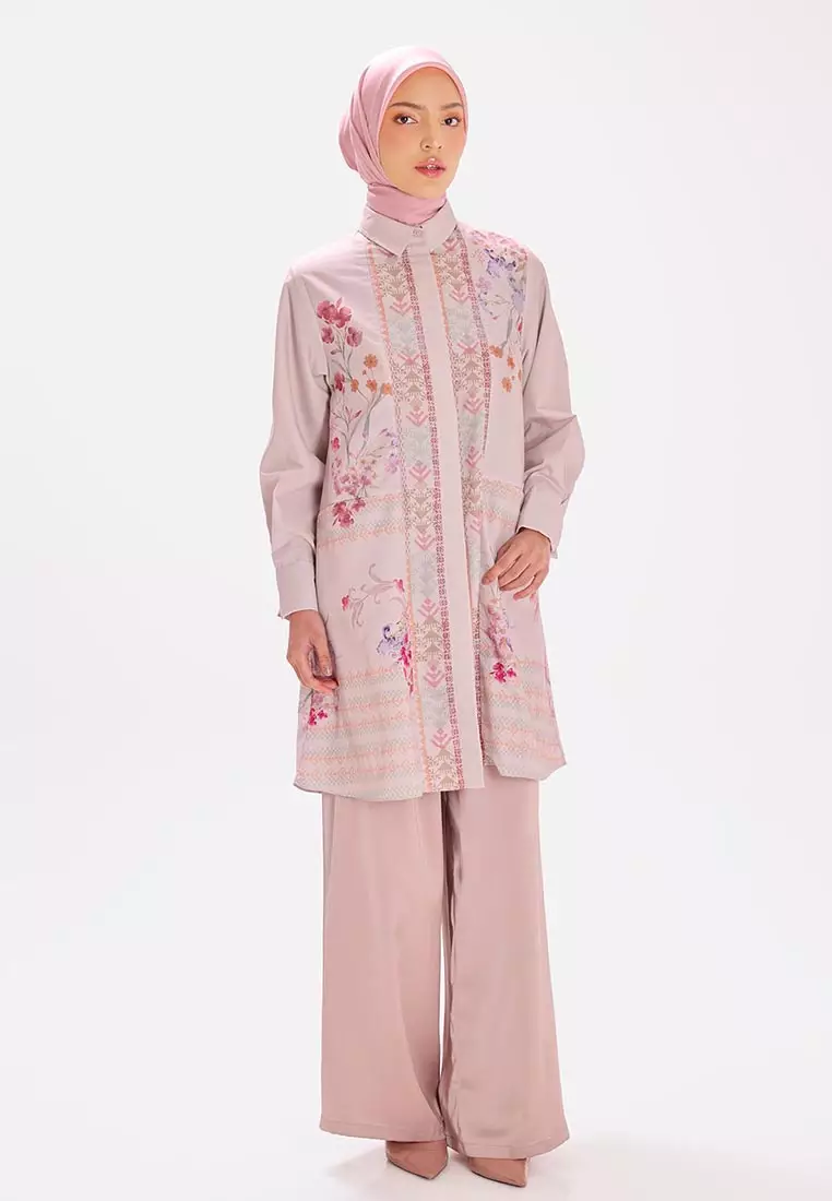 Ria Miranda Beige Pink Ilana Tunic