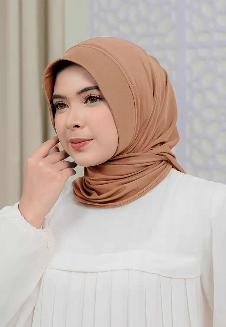 HIJAB INSTAN SOFTPAD AMEENA - THAI TEA