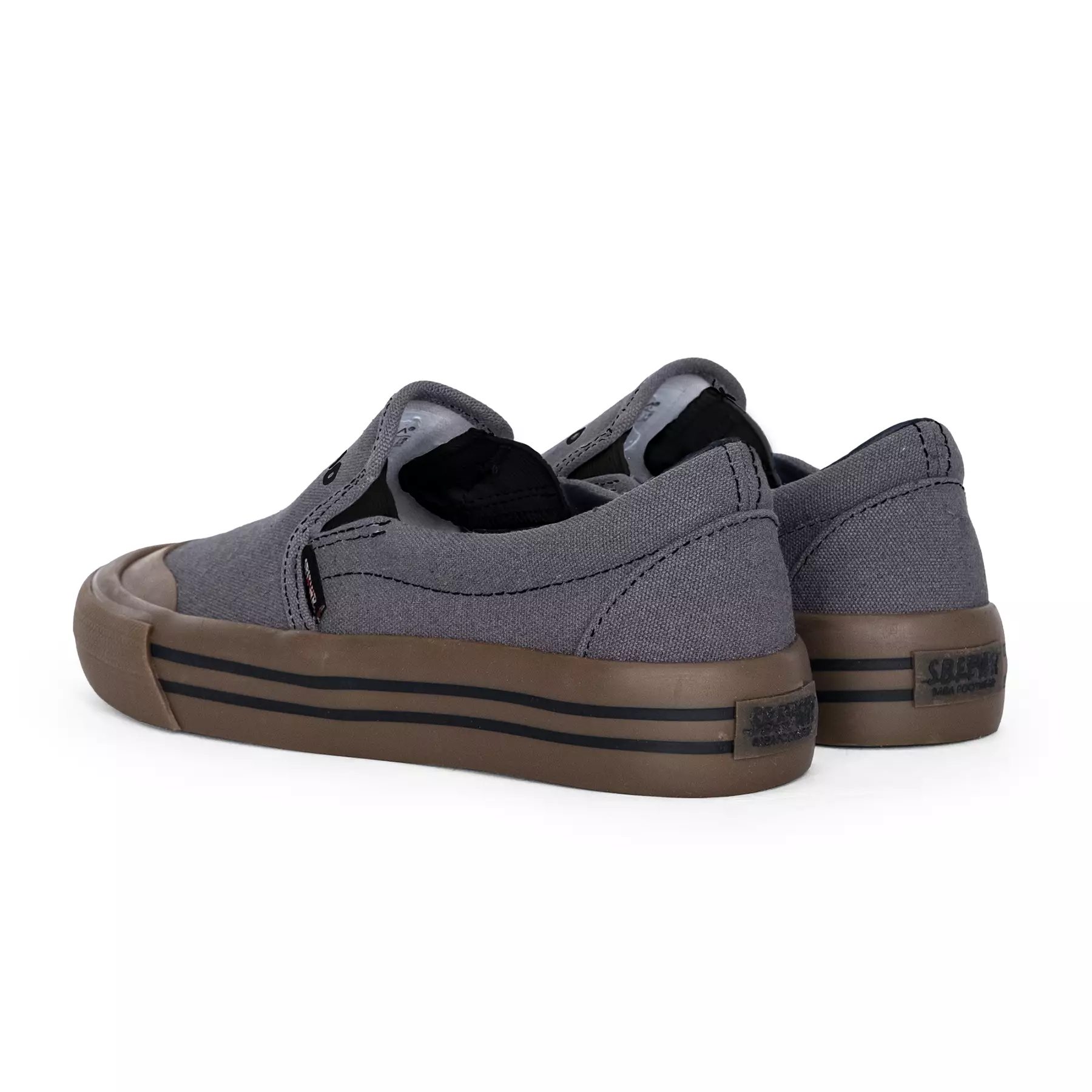SABA Slip On Uplocgs Grey Dark Gum - Sepatu Sneakers Casual Pria Wanita