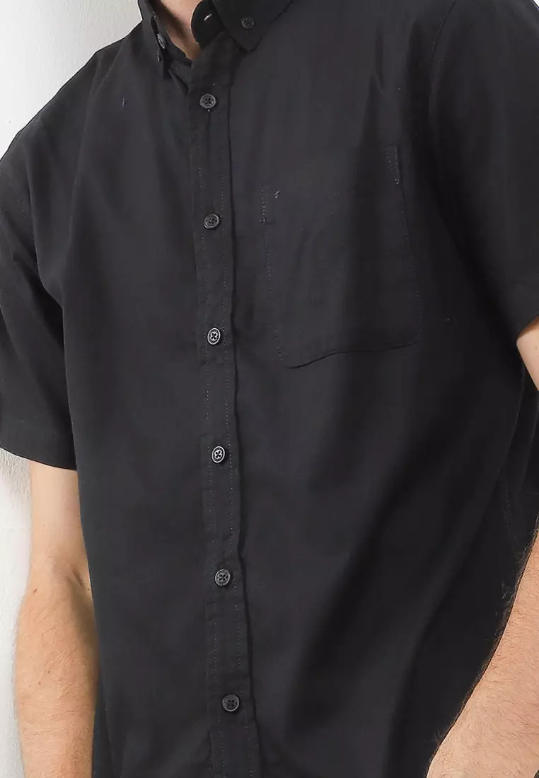 TRIPLE Kemeja Flanel Lengan Panjang Slim Fit (SS 541) Black