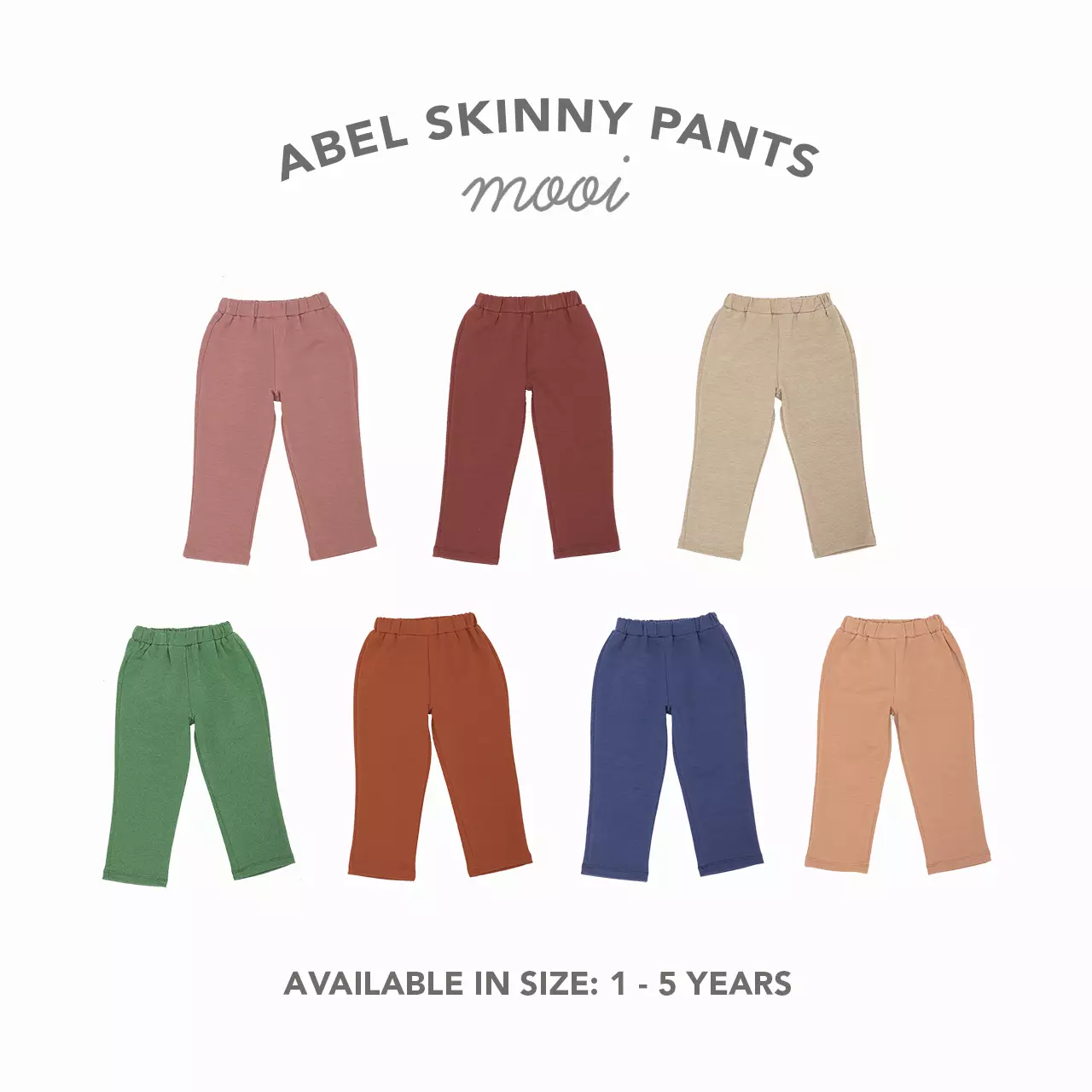 Mooi Celana Panjang Anak Perempuan Abel Skinny Pants - Pink Rose