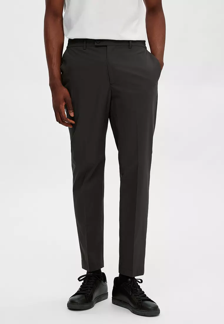 Selected Homme slim tapered fit smart trousers in dark grey houndstooth, £36.00