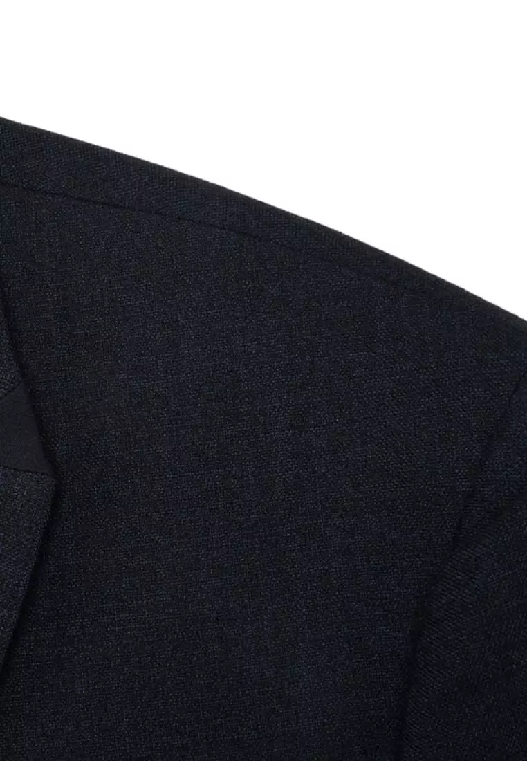 Anti-Bacterial Slim Fit Textured Suit Blazer