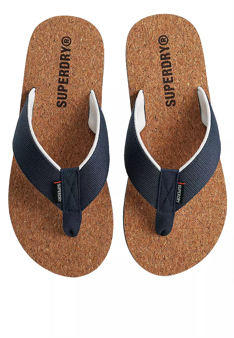 Cork Graphic Flip Flops