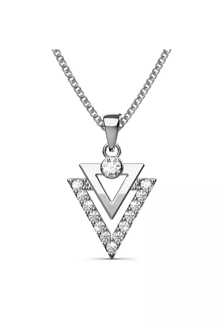 Buy Krystal Couture Trilateral Necklace Embellished with Crystals