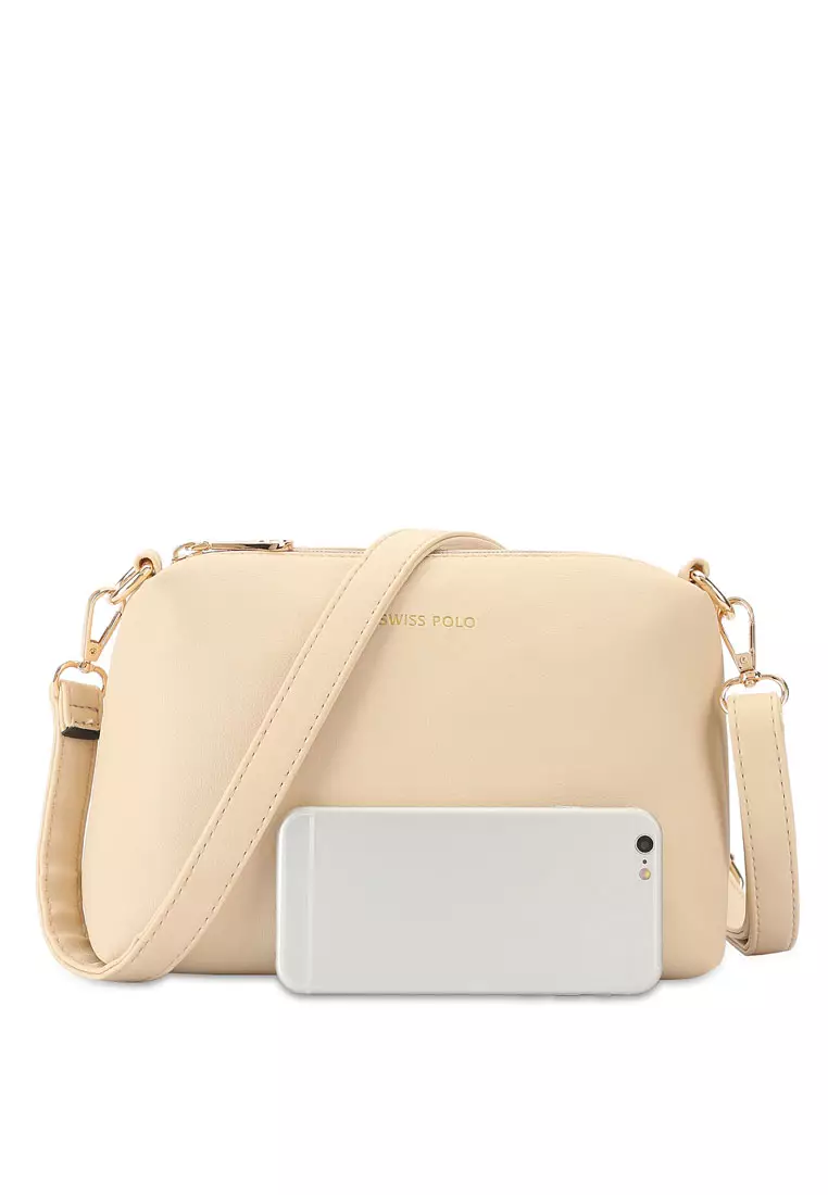 Women's Sling Bag / Crossbody Bag - Beige