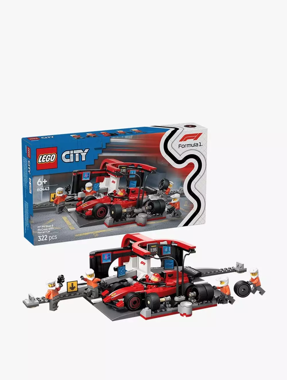 LEGO® City F1® Pit Stop & Pit Crew with Ferrari Car - 60443