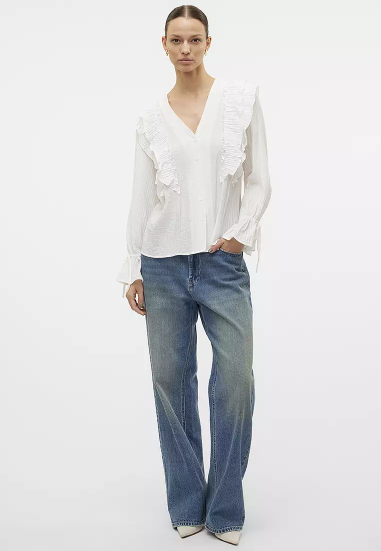 Kausa Frill Long Sleeve Top