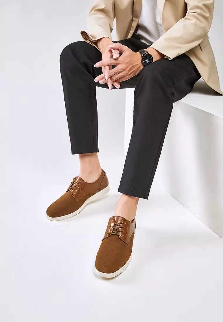 Cow Suede Derby Shoes KB8848-3