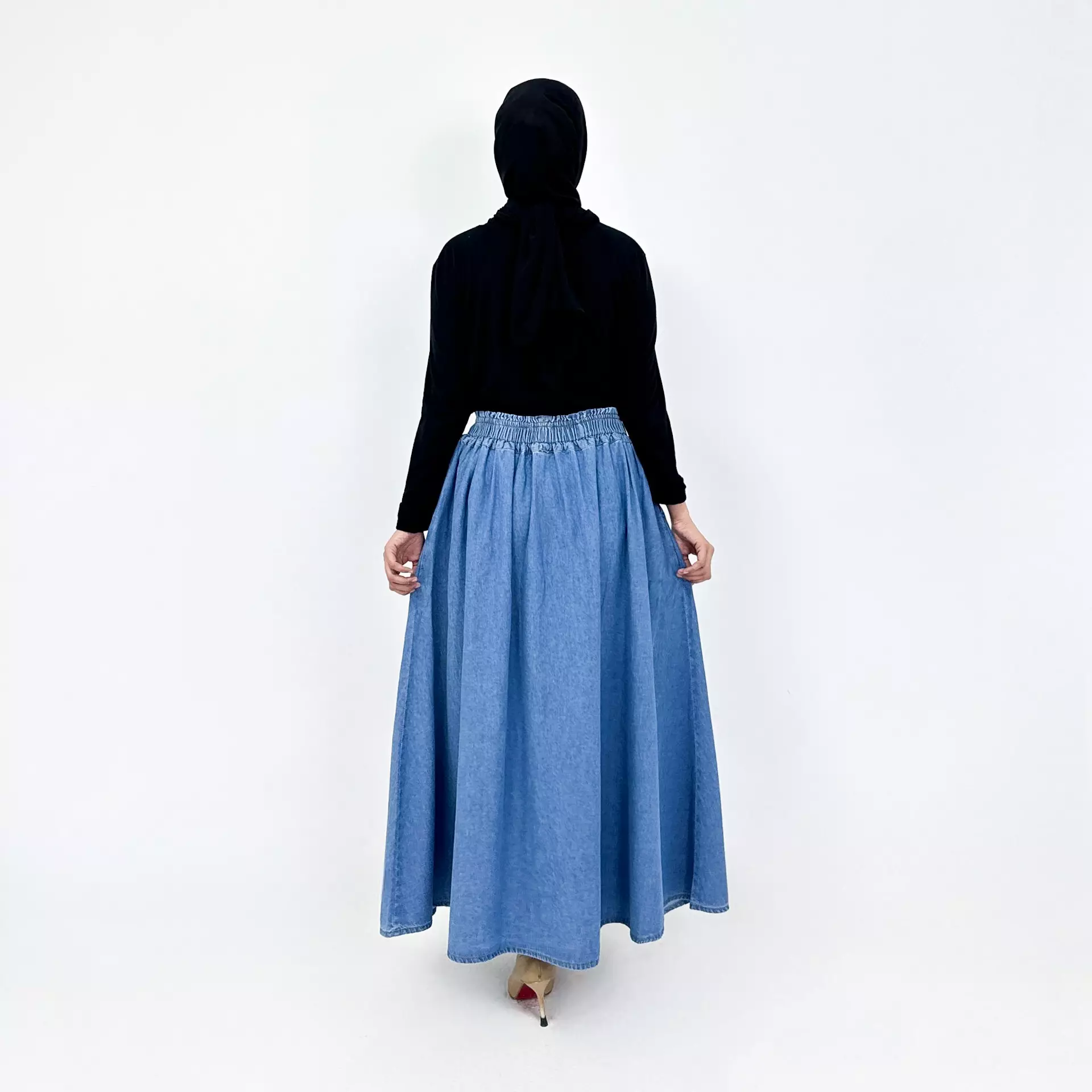Rok Panjang Jeans Wanita - Claudia Maxi Skirt