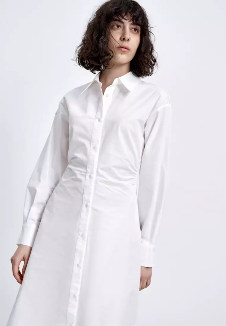 White skater deals shirt dress