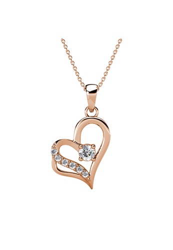 Her Jewellery gold Destiny Love Pendant (Rose Gold) - Made with Swarovski Crystals 225DBACC525E80GS_1