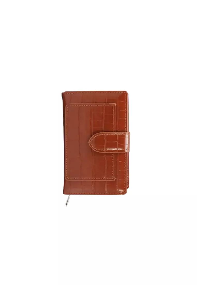 Dompet Wanita Lipat Kecil Karina Wallet Bahan Kulit ORIGINAL - Brown