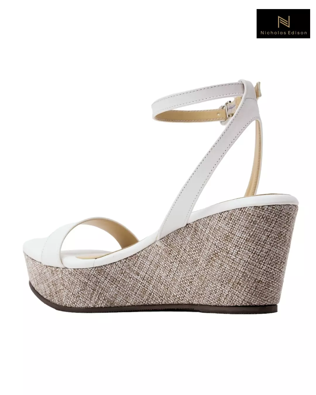 Nicholas Edison Wedge Zafir White