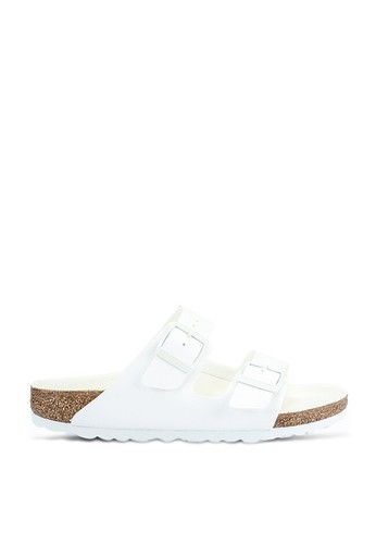 Birkenstock white Arizona Birko-Flor Triple Sandals A2830SHF3550EAGS_1