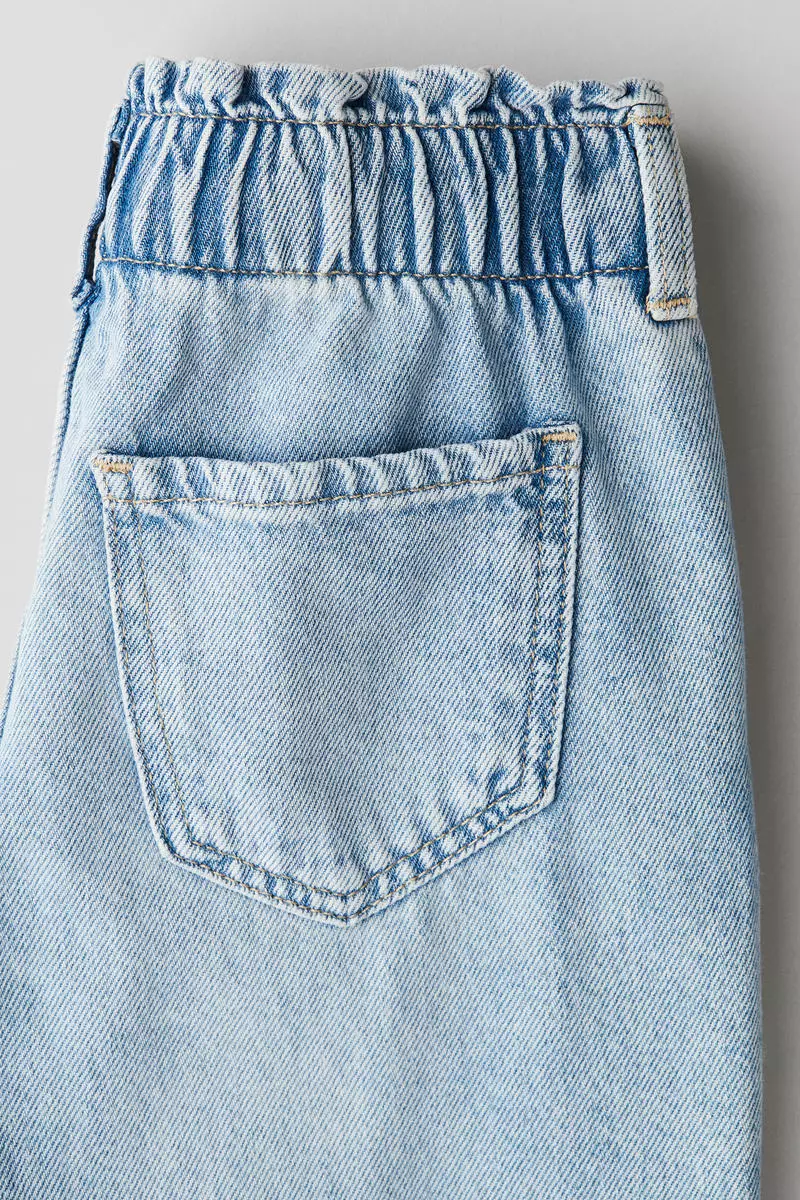Wide Leg paper bag jeans