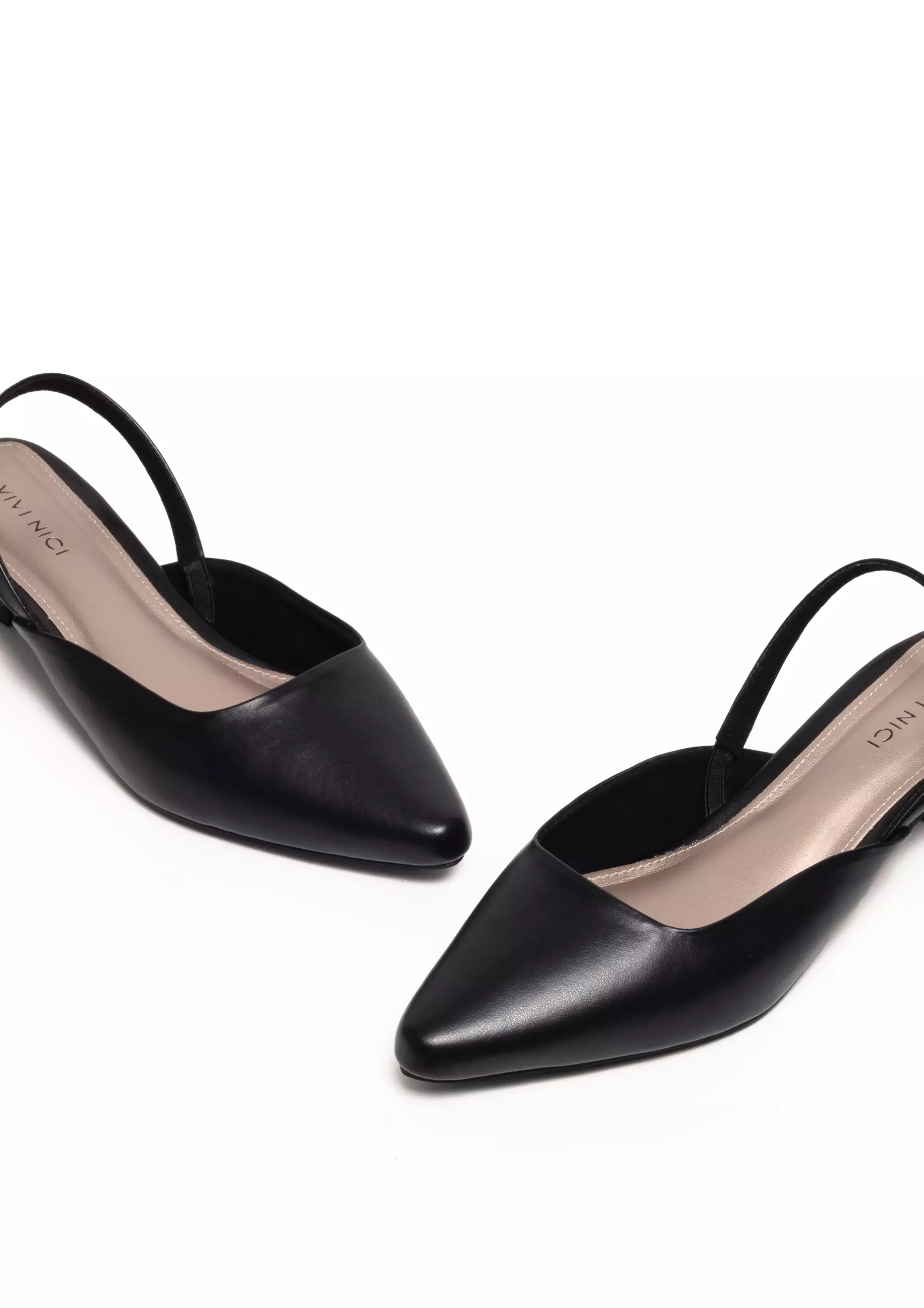 VIVI NICI - Sara Sepatu Sandal Mules Wanita Hak 3 Cm Black Solid