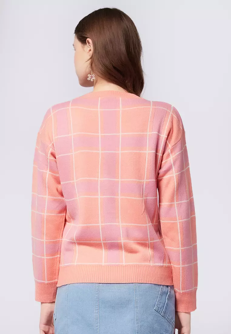 Oversized plaid sweater new arrivals