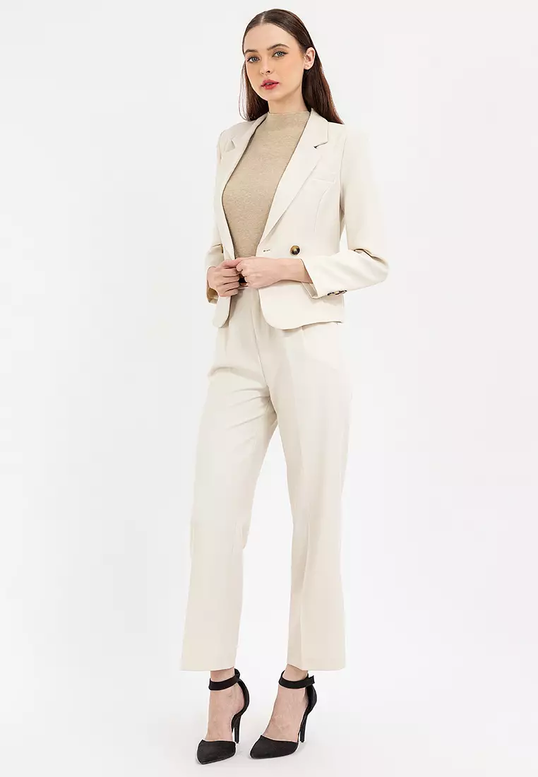 Comfort Fit Stretch Blazer with Pants