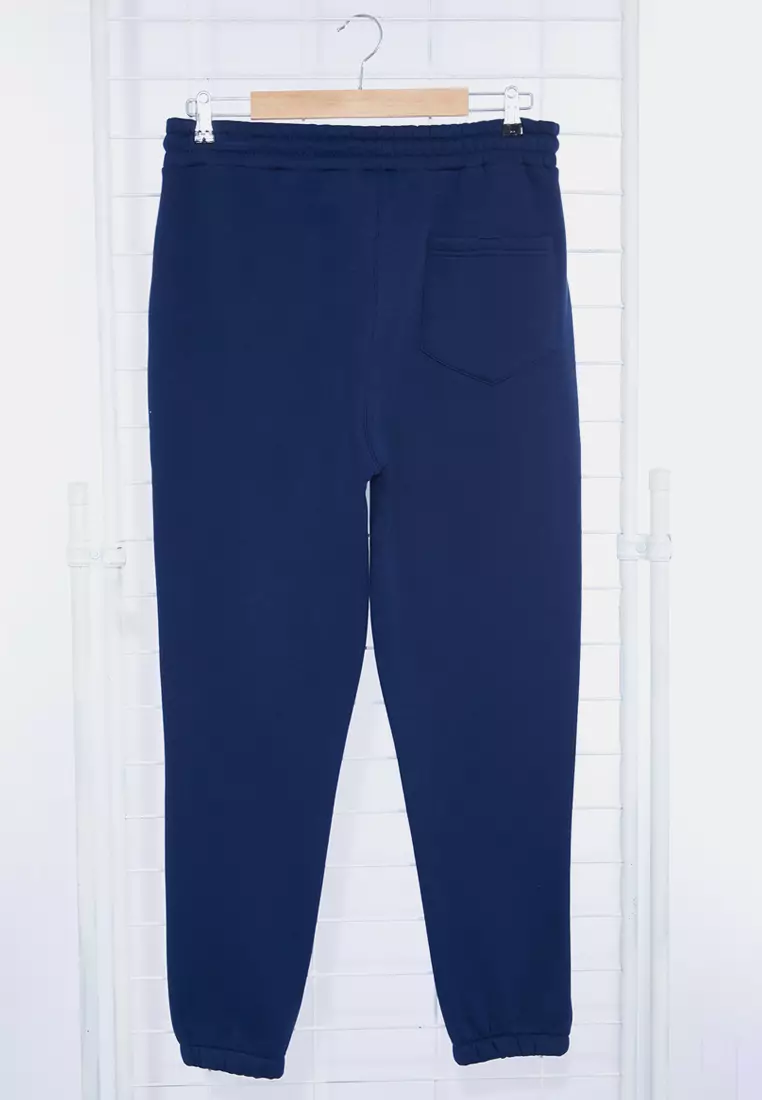 Indigo Unisex Regular/Normal Cut Leg Elasticated Polar Fleece/Warm Sweatpants