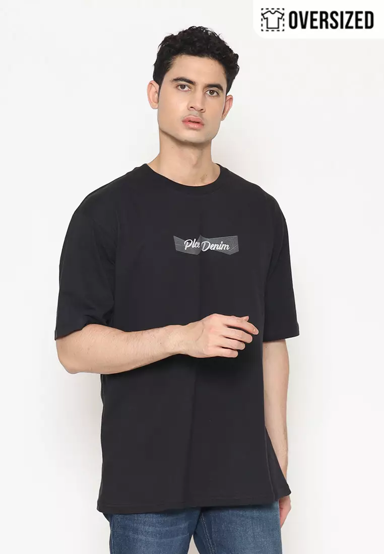 POLICE T-Shirt Cotton Oversized Pria 2079260021