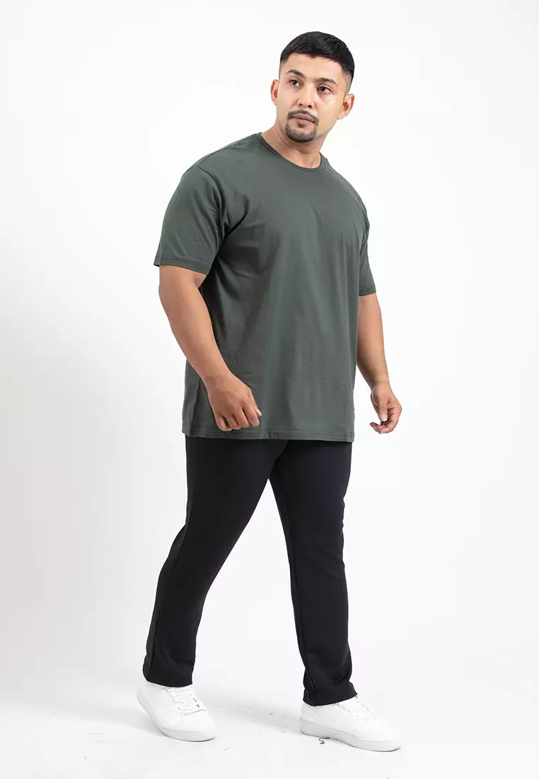 Forest Plus Size T Shirt Men 100% Cotton Soft Unisex Round Neck Big Size Plain Tee | PL23585-40DkGreen