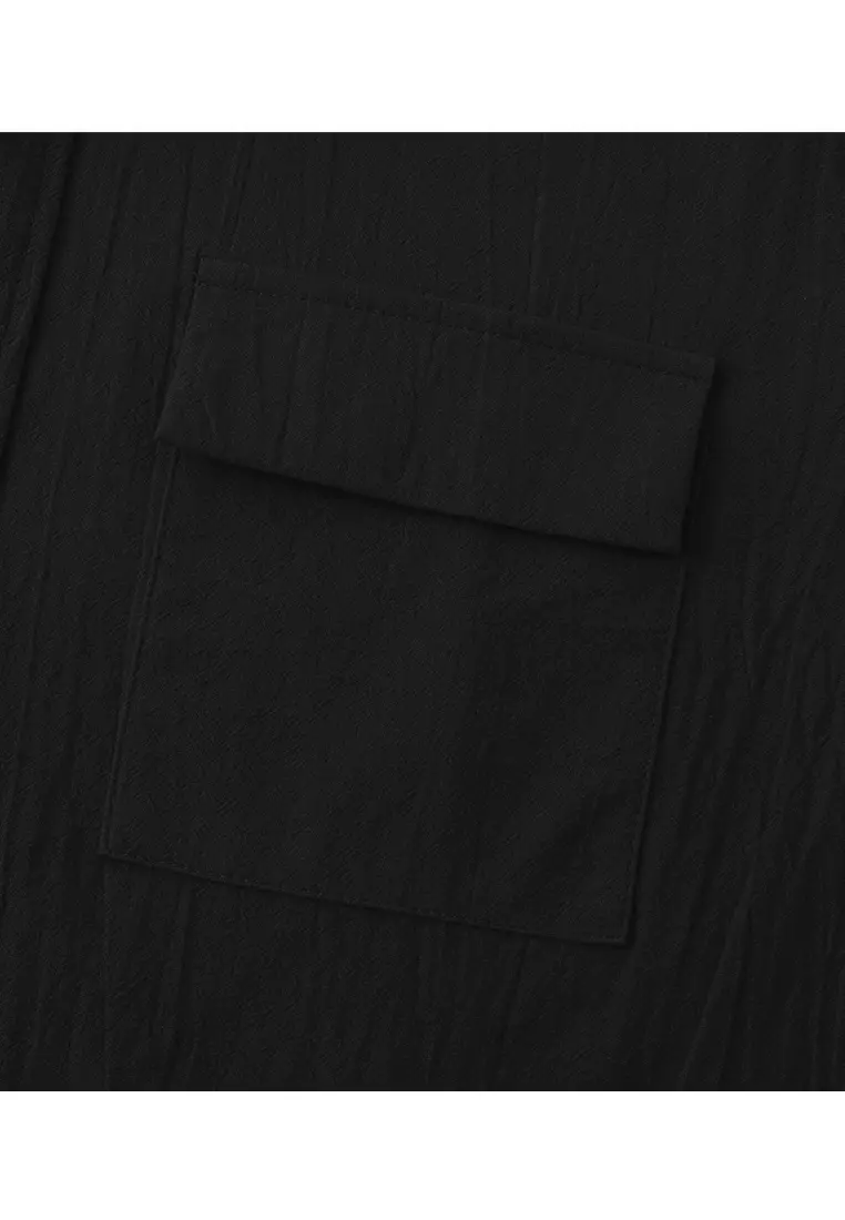 Loose Square-neck Linen Shirt YL-SKD01