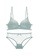 ZITIQUE blue Women's Summer Ultra-thin 3/4 Cup Push Up No Steel Ring Lingerie Set (Bra And Underwear) with Detachable Straps - Blue 3F32BUS26E193FGS_1