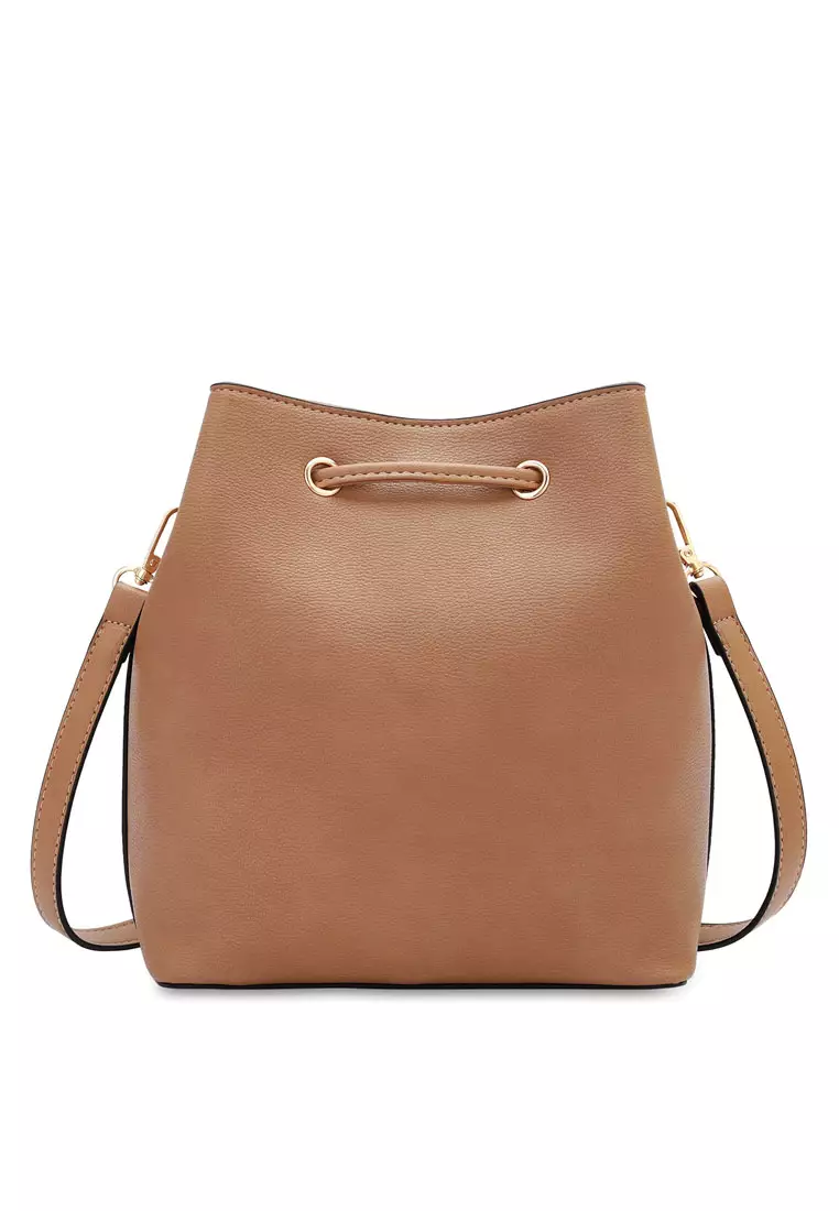 Women's Bucket Bag / Shoulder Bag / Sling Bag / Crossbody Bag (Tas Ember Wanita / Tas Bahu Wanita / Tas Selempang Wanita ) - Cokelat