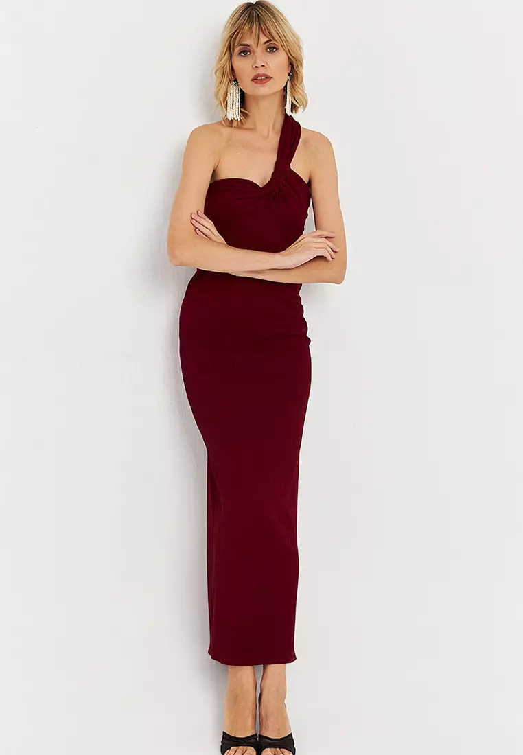 Buy Cool & Sexy Asymmetrical Neck Maxi Dress Online | ZALORA Malaysia