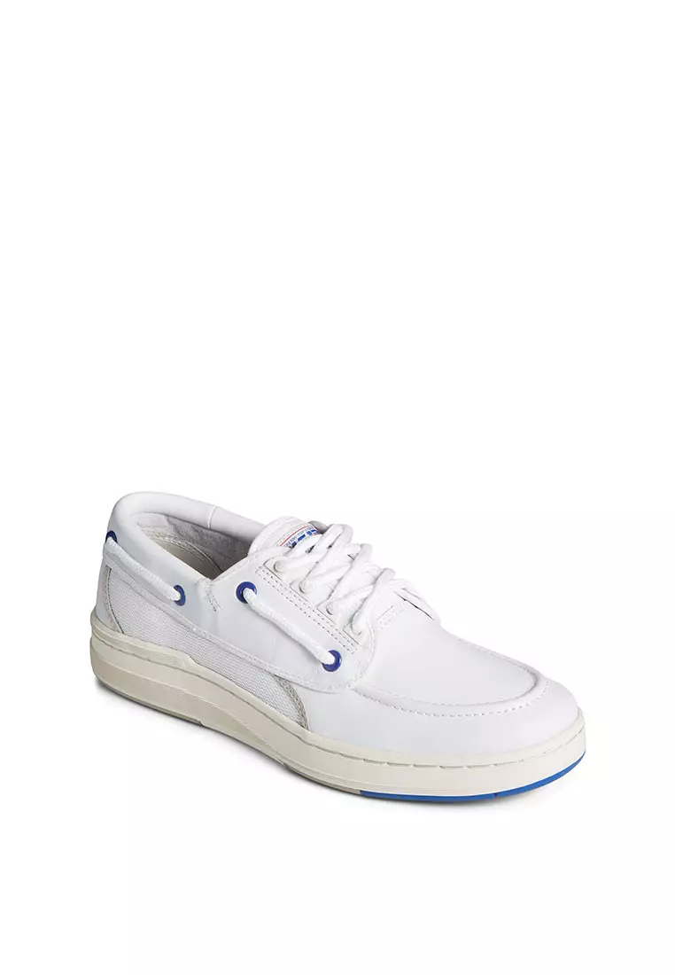 Men's U.S.12 Boat Shoes - White (STS25901)