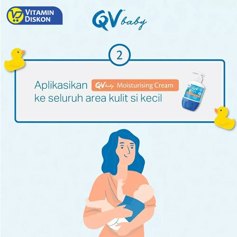 QV BABY MOISTURISING CREAM 250G PUMP BPOM - melembapkan kulit. untuk kulit sensitif