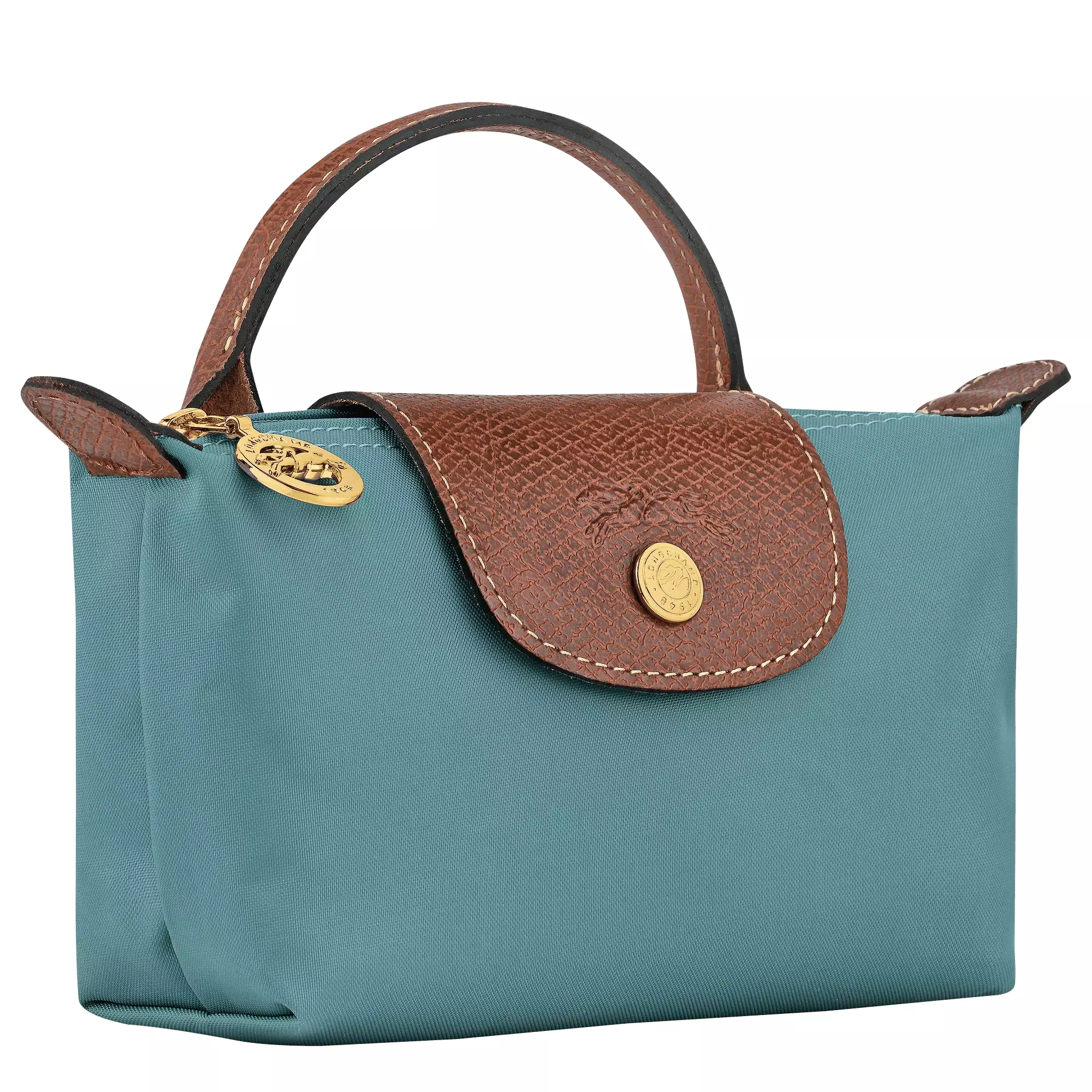 Le Pliage Original Pouch with Handle - Blue Eucalyptus