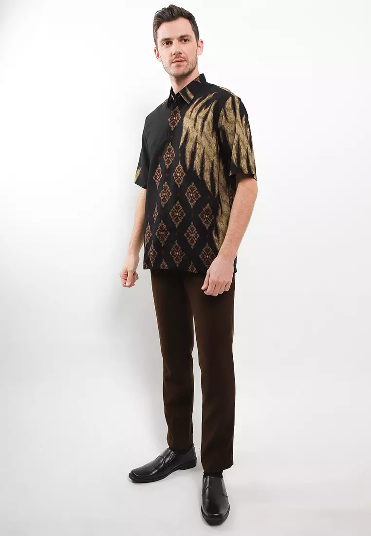BATIK TALENTA EXCLUSIVE Lengan PENDEK BLACK BINTANG