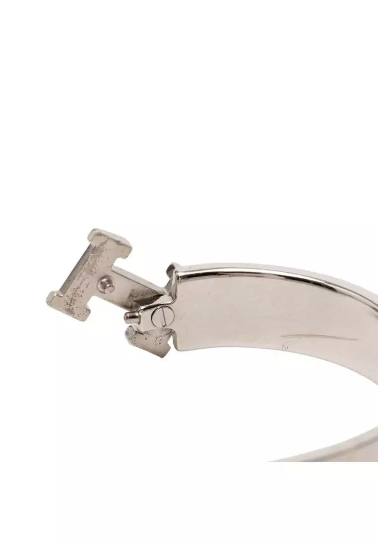Pre-Loved Hermès Narrow Enamel Clic H Bracelet Pm