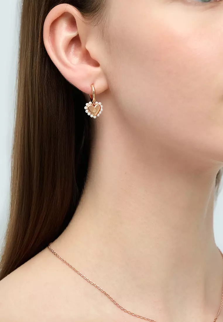 Love Heart-Pearl Earrings