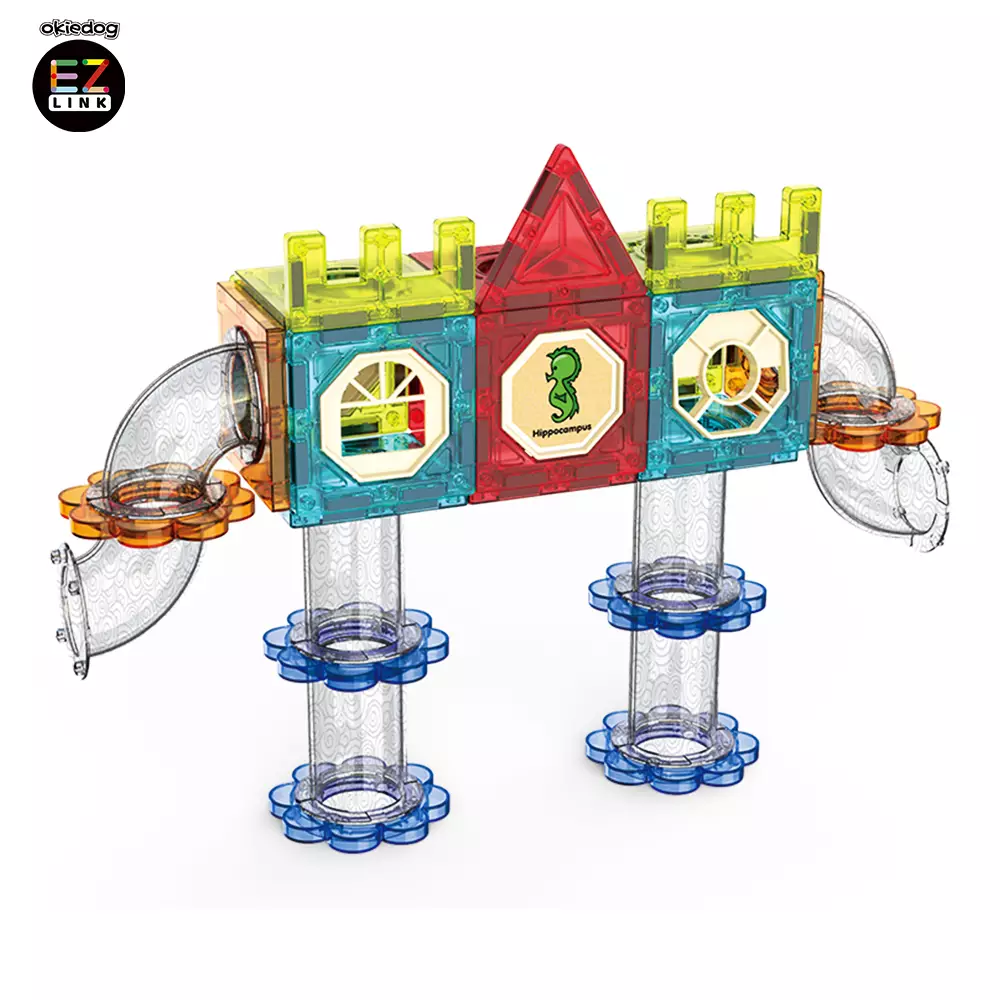 Okiedog EZLINK Magnetic Cloud Series- Mainan Magnet Edukasi - STEM - 74pcs