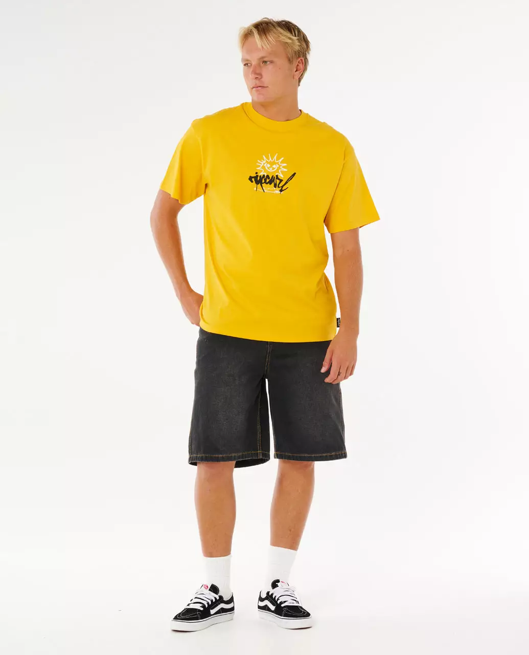 Rip Curl Men Inner Visions Rotten Sun Loose Tee - Royal Yellow