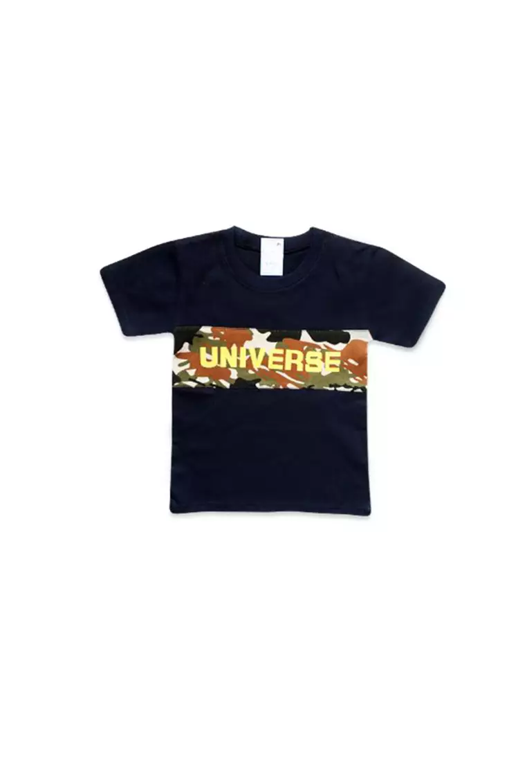 Skabe Pakaian Bayi Anak Laki Laki Baju Atasan Oblong Lengan Pendek Motif Universe Army Setelan Kaos Celana 3/4 All Size Warna Tua Untuk Usia 12 Bulan Hingga 18 Bulan 3048