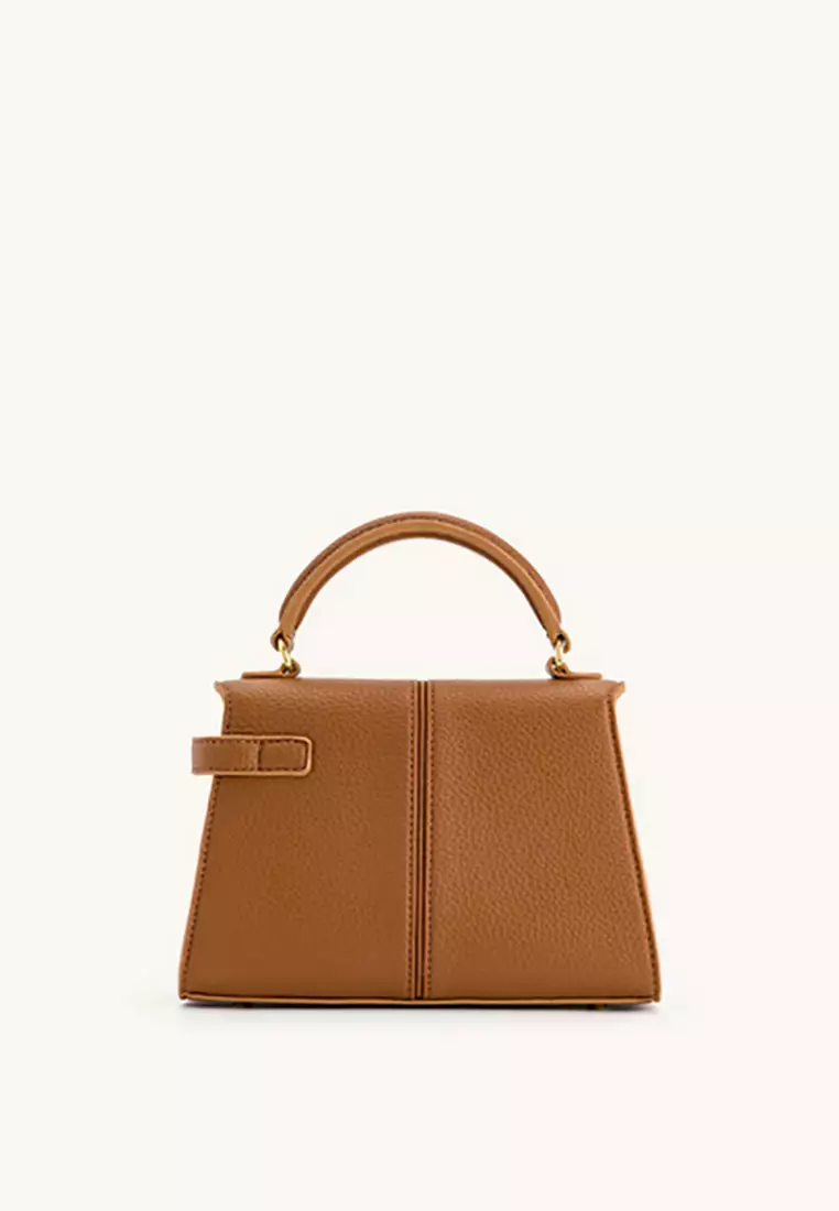 Elise Top Handle Bag - Brown