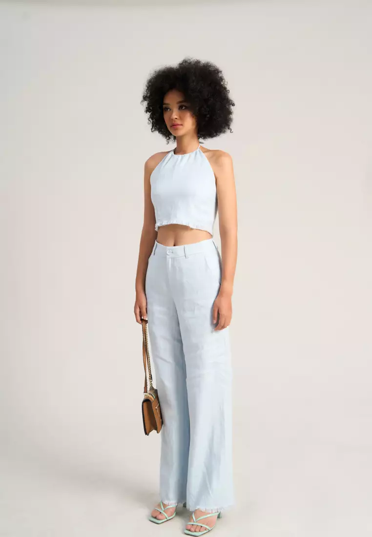 White Halter Croptop