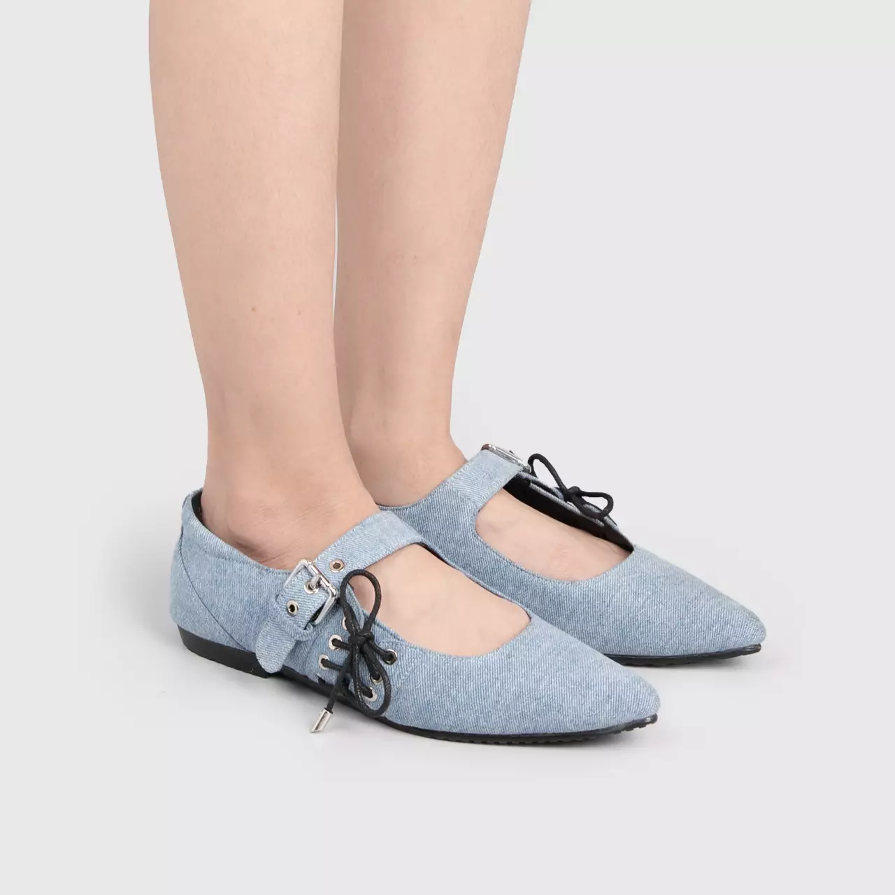 Adorable Projects - Livanya Flat Shoes Denim - Sepatu Wanita