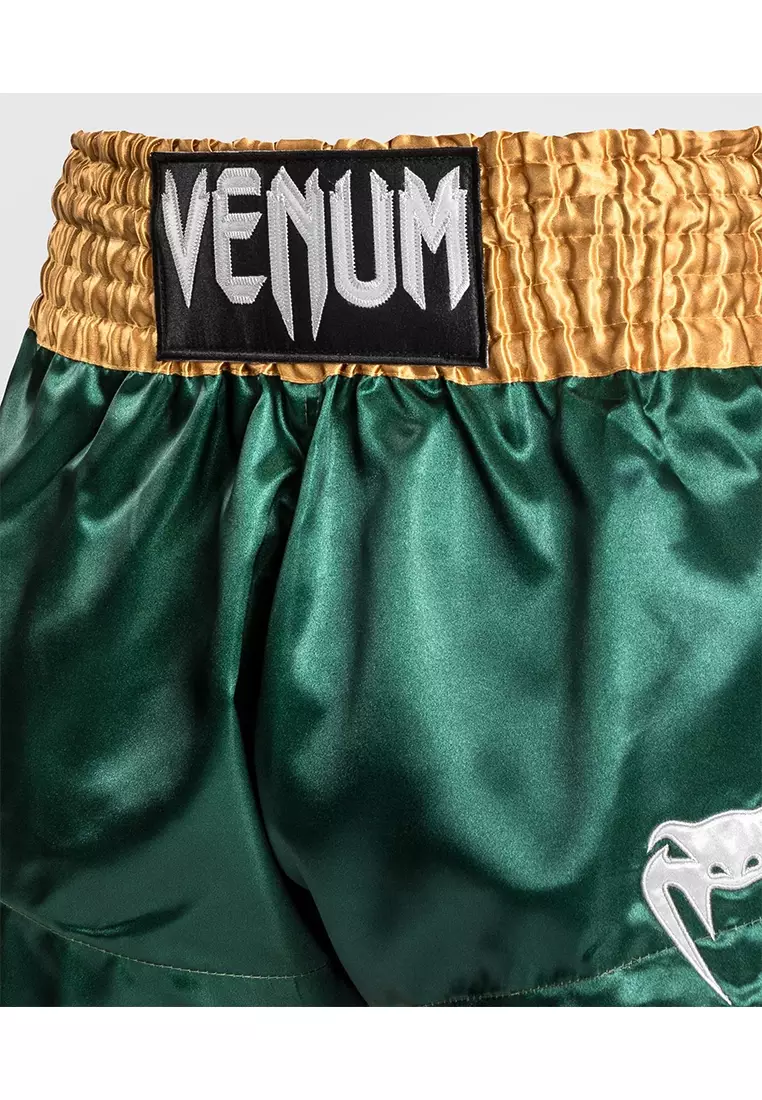 Venum Classic Muay Thai Shorts - Green/Gold/White
