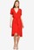 JACQUELINE DE YONG red Lea Short Sleeve Wrap Dress 93309AACF60448GS_4
